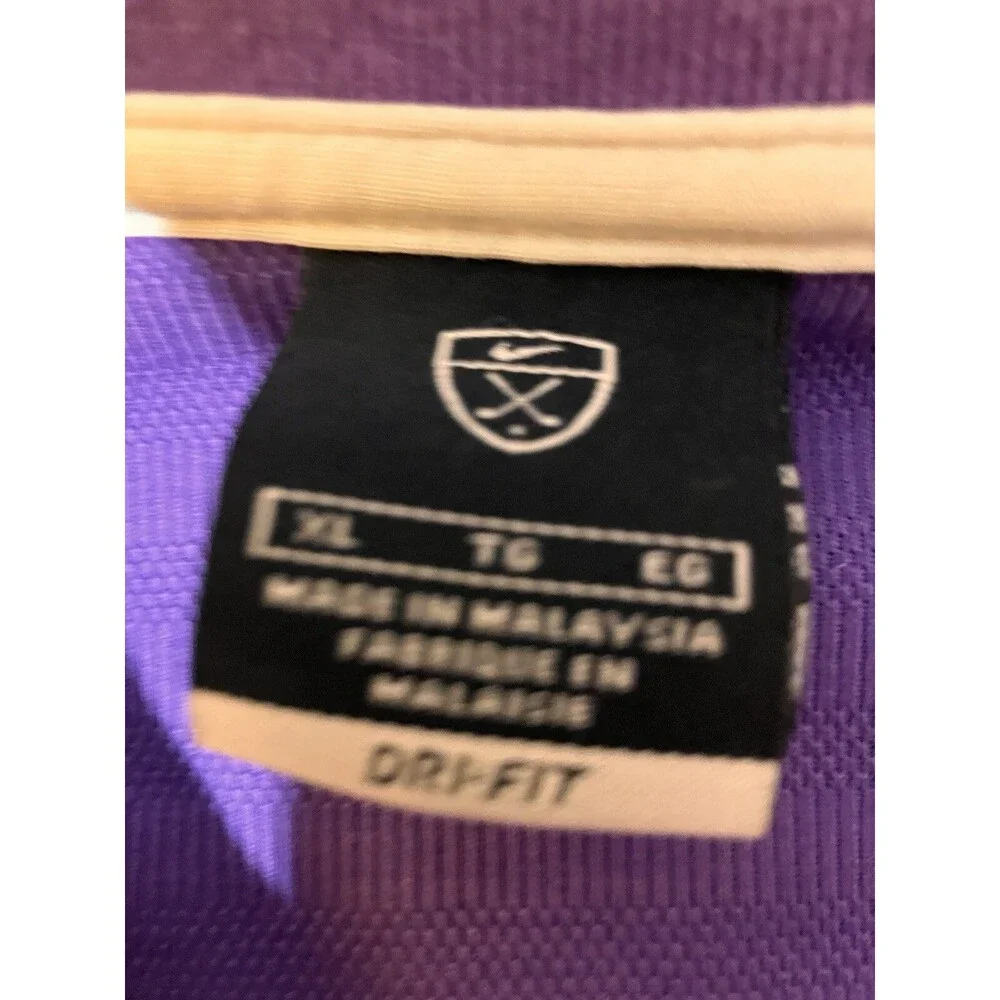 Nike Dri Fit Polo Shirt Mens Size XL Purple Golf Short Sleeve Pullover